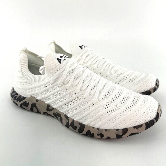 APL Men\'s White Asteroid Leopard TechLoom Wave Sneakers Size 11